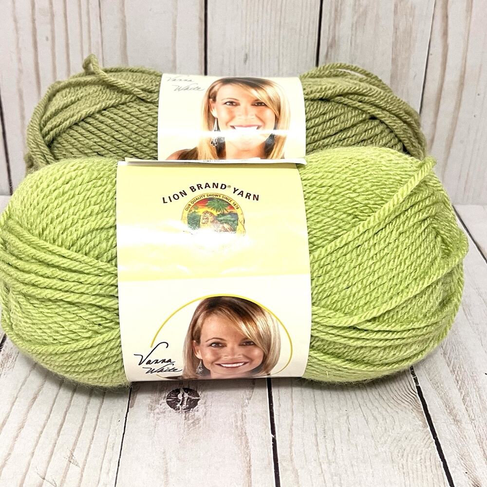 Lion Brand Vanna's Choice 100% Acrylic Yarn 3.5 oz Lot of 2 Green Color Yarn
